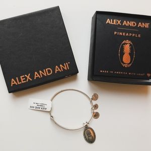 NWT Alex and Ani pineapple silver bracelet